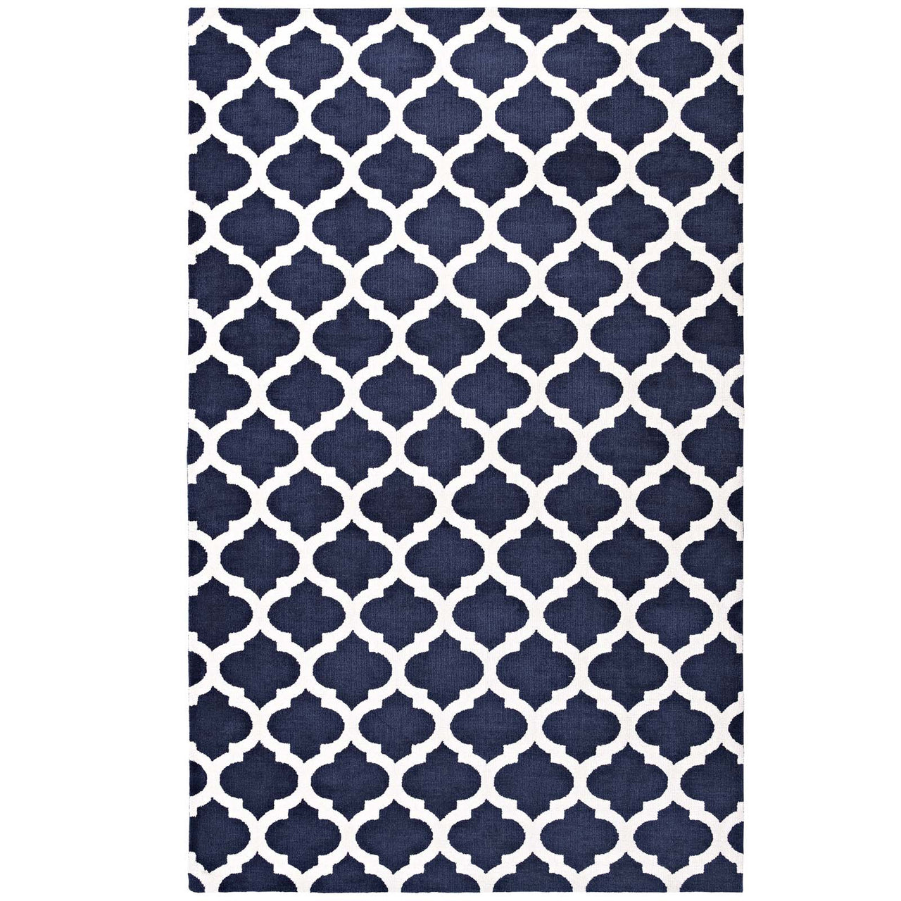 Chakra Muladhara 8x10 Area Rug, Navy & Ivory