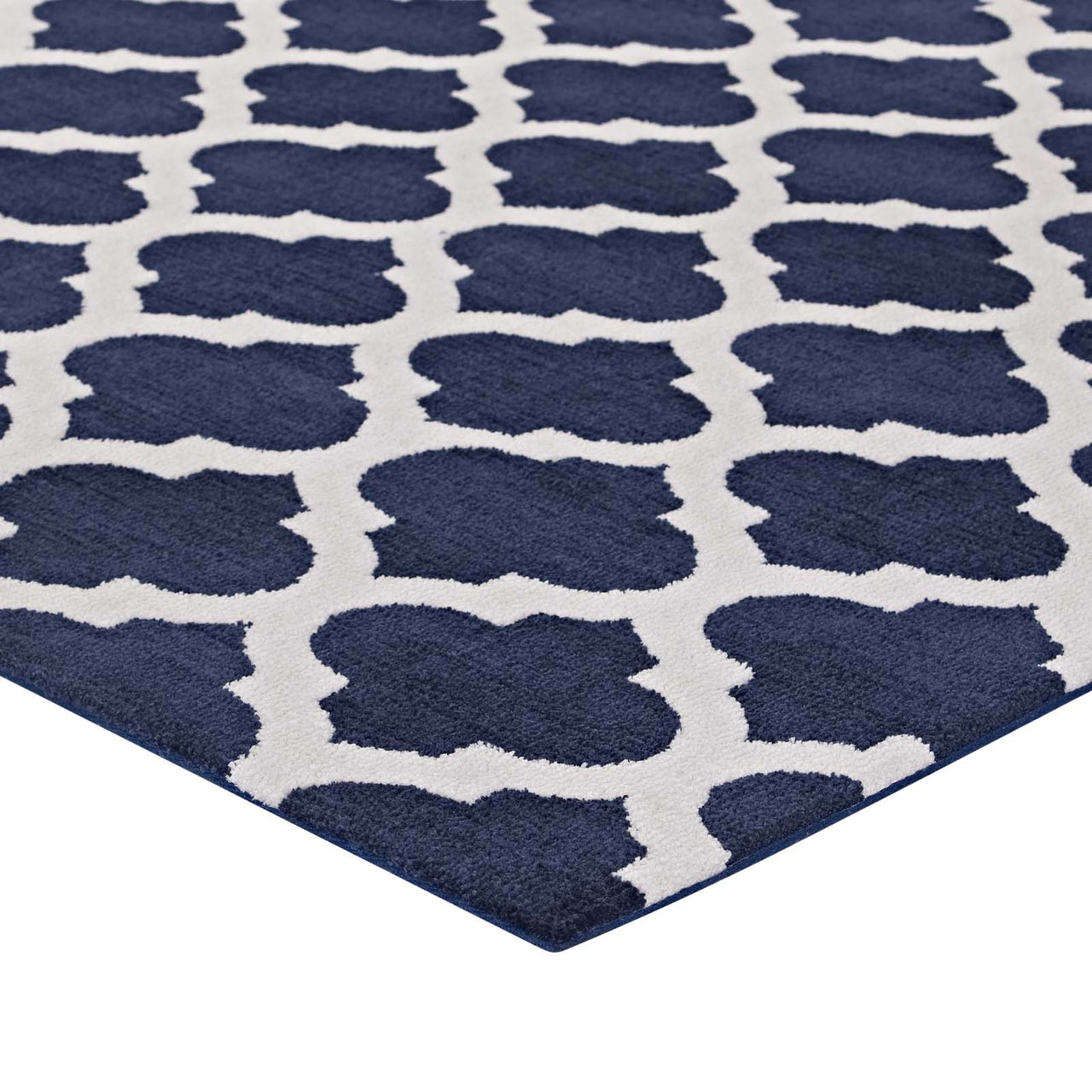 Chakra Muladhara 8x10 Area Rug, Navy & Ivory