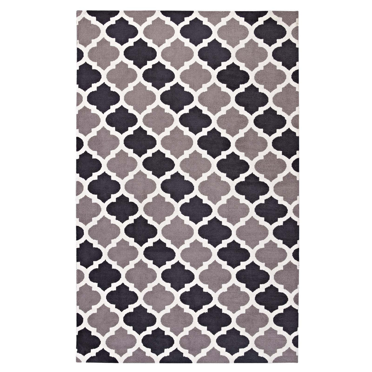 Chakra Muladhara 8x10 Area Rug, Charcoal & Black