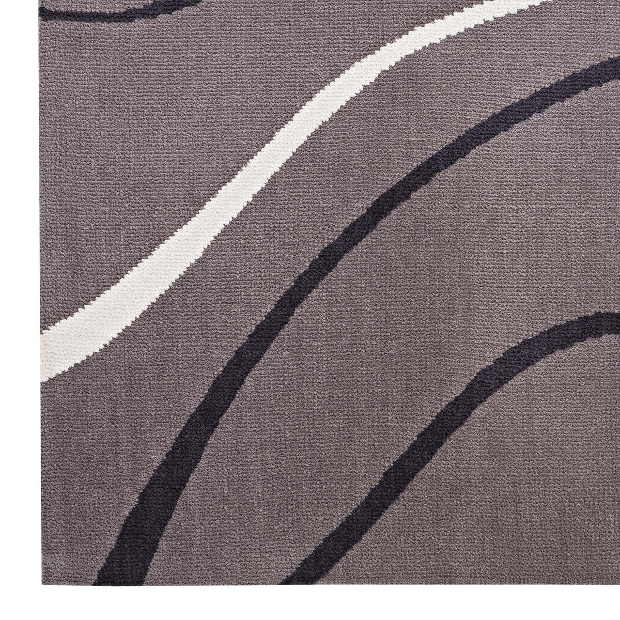 Topographic Map 5x8 Area Rug, Charcoal & Black