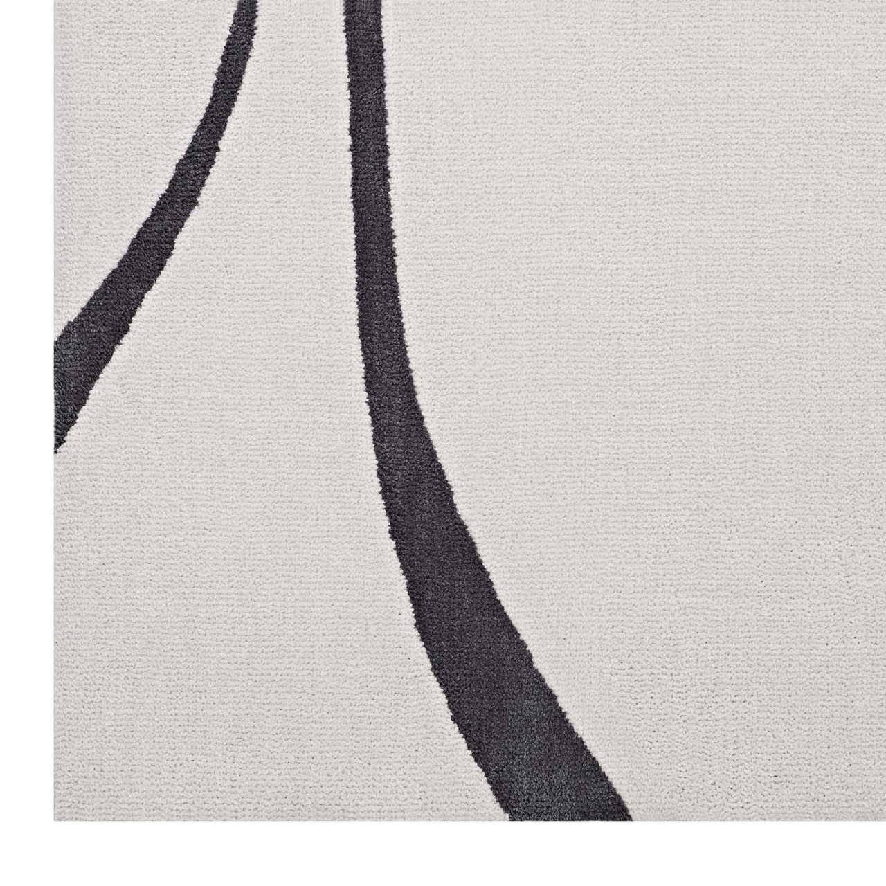 Topographic Map 5x8 Area Rug, Ivory & Charcoal