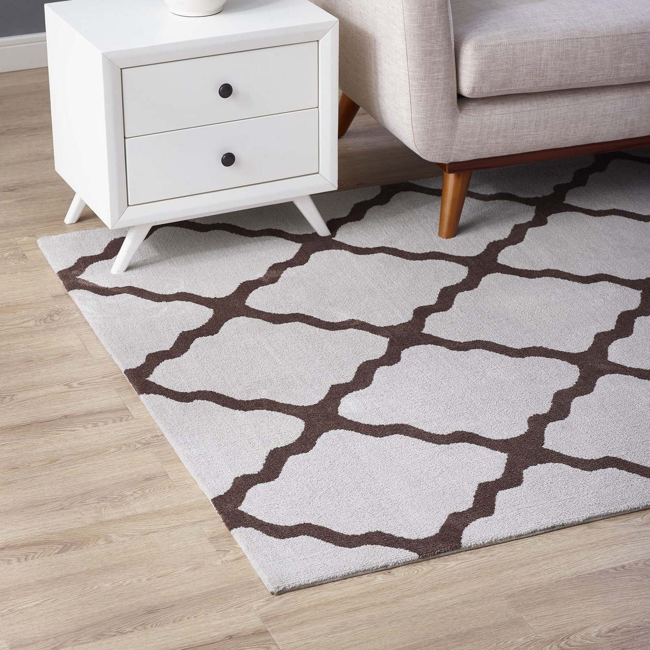 Rivula 8x10 Area Rug, Brown & Gray
