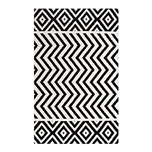 Mesmorize Energy 8x10 Area Rug, Black & White