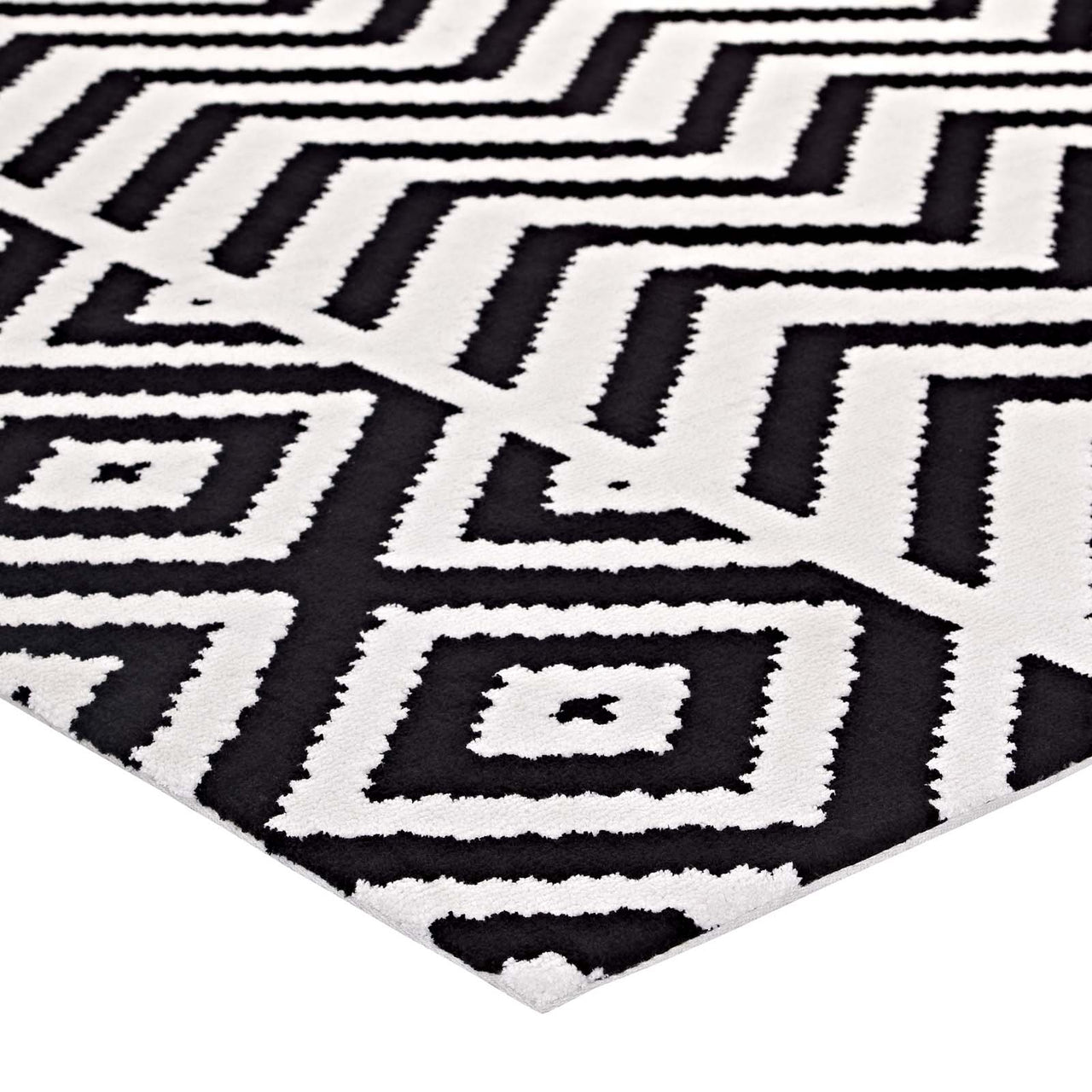 Mesmorize Energy 8x10 Area Rug, Black & White