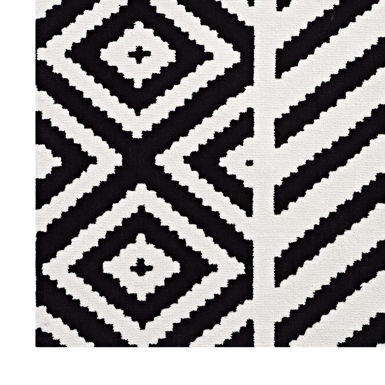 Mesmorize Energy 8x10 Area Rug, Black & White