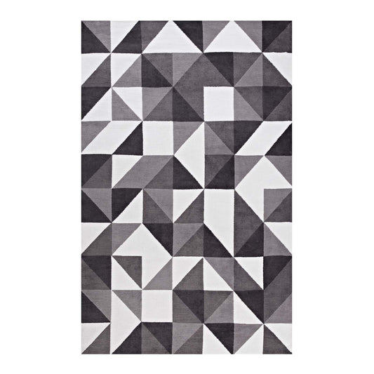 Giovanni Trinity 8x10 Area Rug, Black, Gray and White