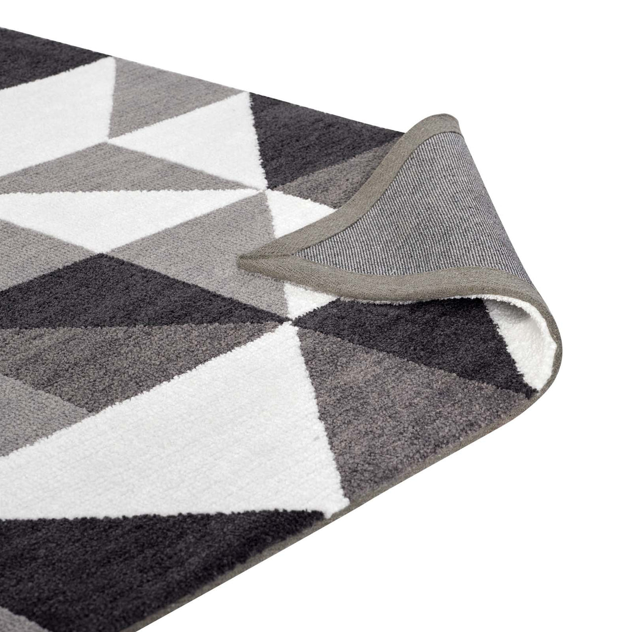 Giovanni Trinity 8x10 Area Rug, Black, Gray and White