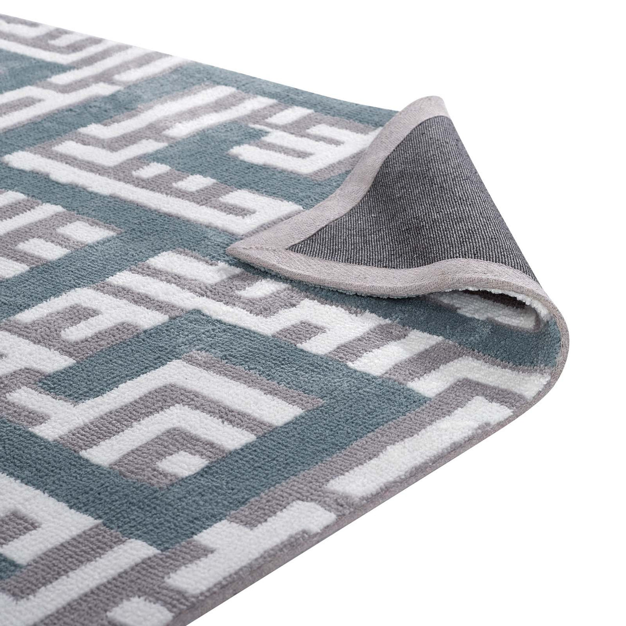 Meander 5x8 Area Rug, Ivory & Gray