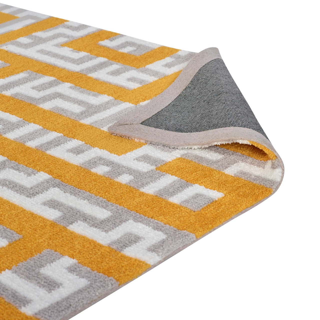 Meander 5x8 Area Rug, Ivory & Yellow