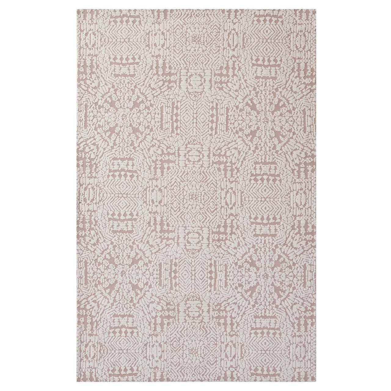 Sanctum 8x10 Area Rug, Ivory & Rose