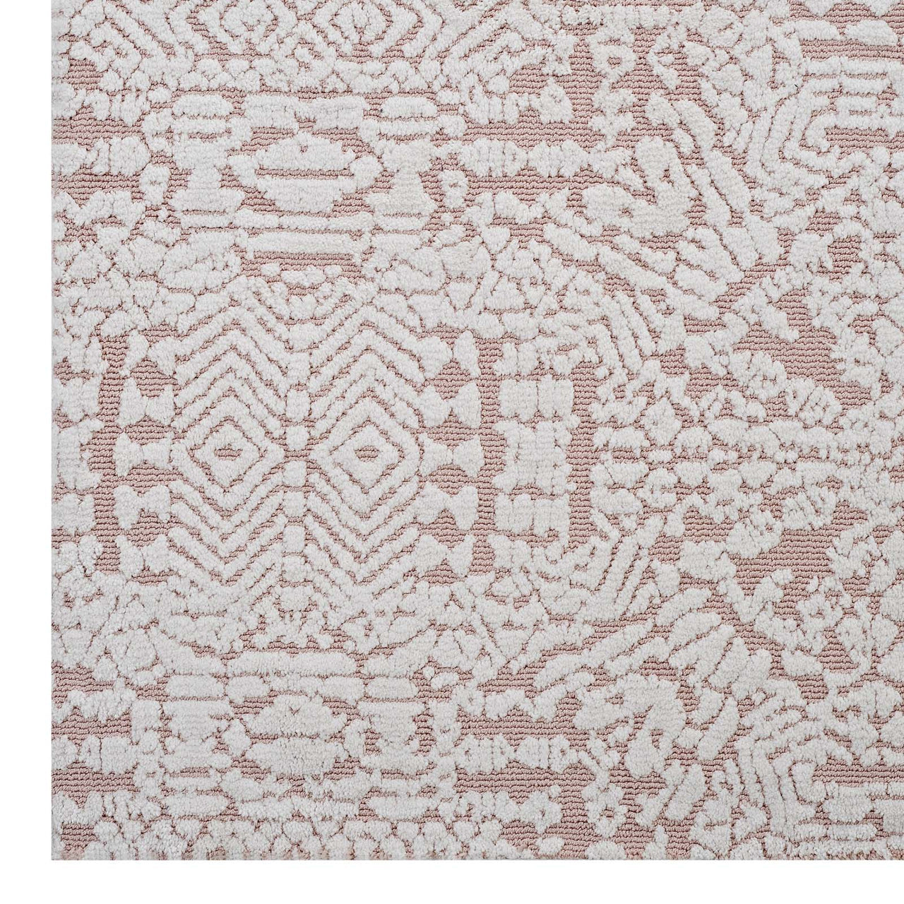 Sanctum 8x10 Area Rug, Ivory & Rose
