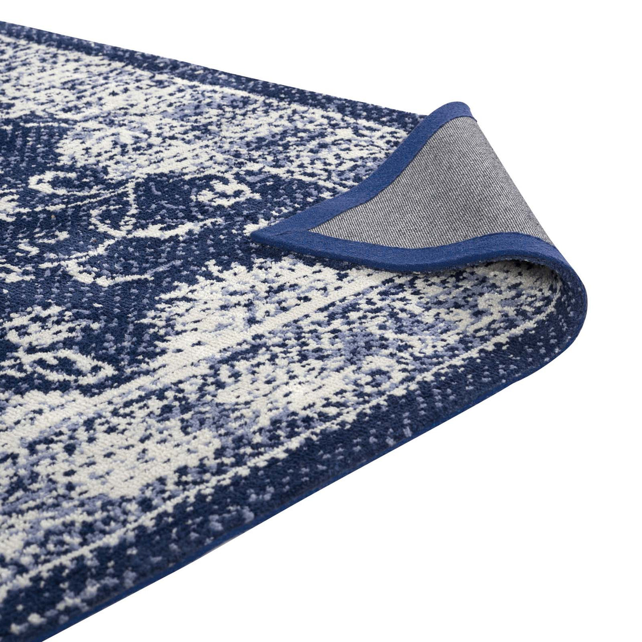 Divine Intervention 5x8 Area Rug, Dark Blue & Ivory