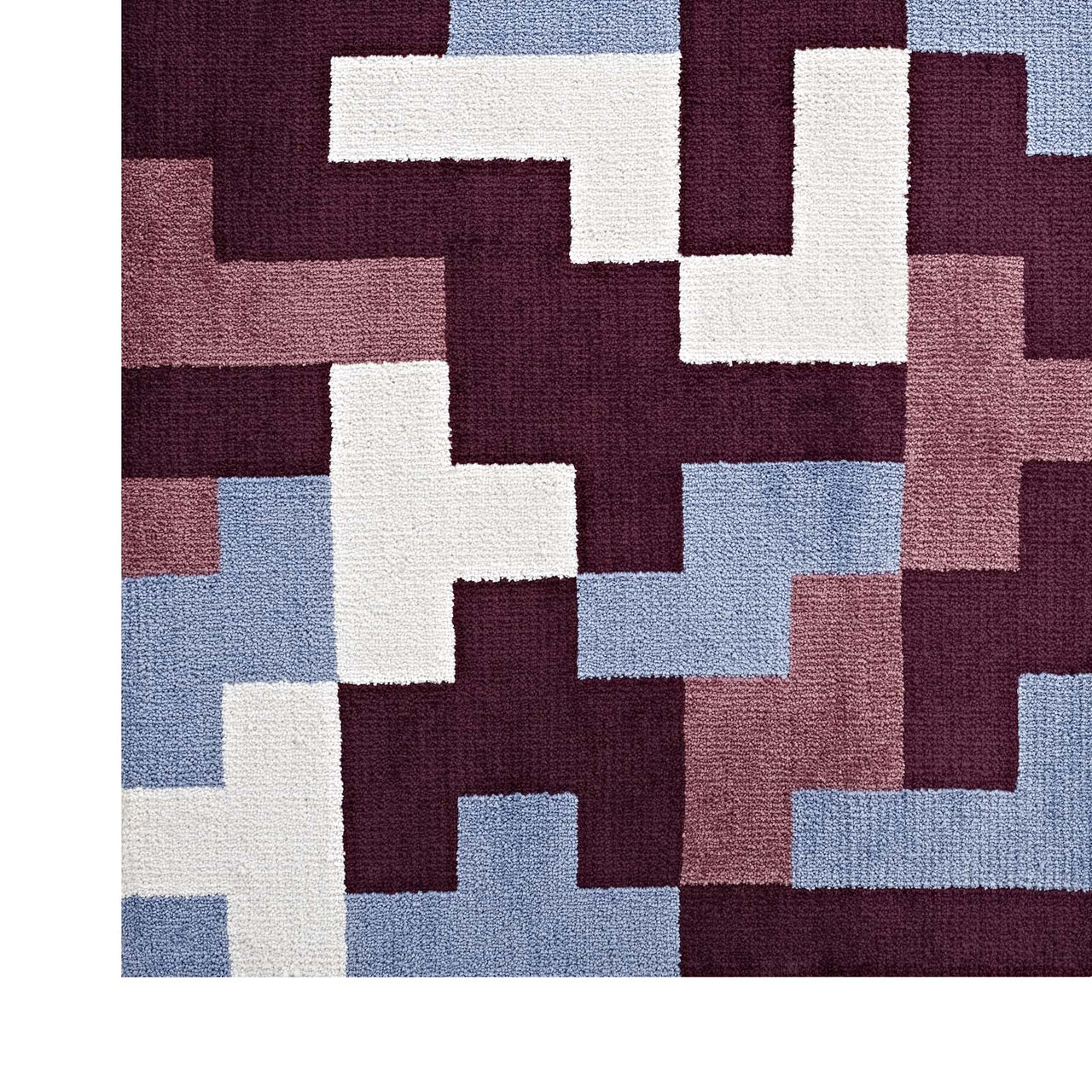 8-Bit Puzzle 5x8 Area Rug, Multicolor