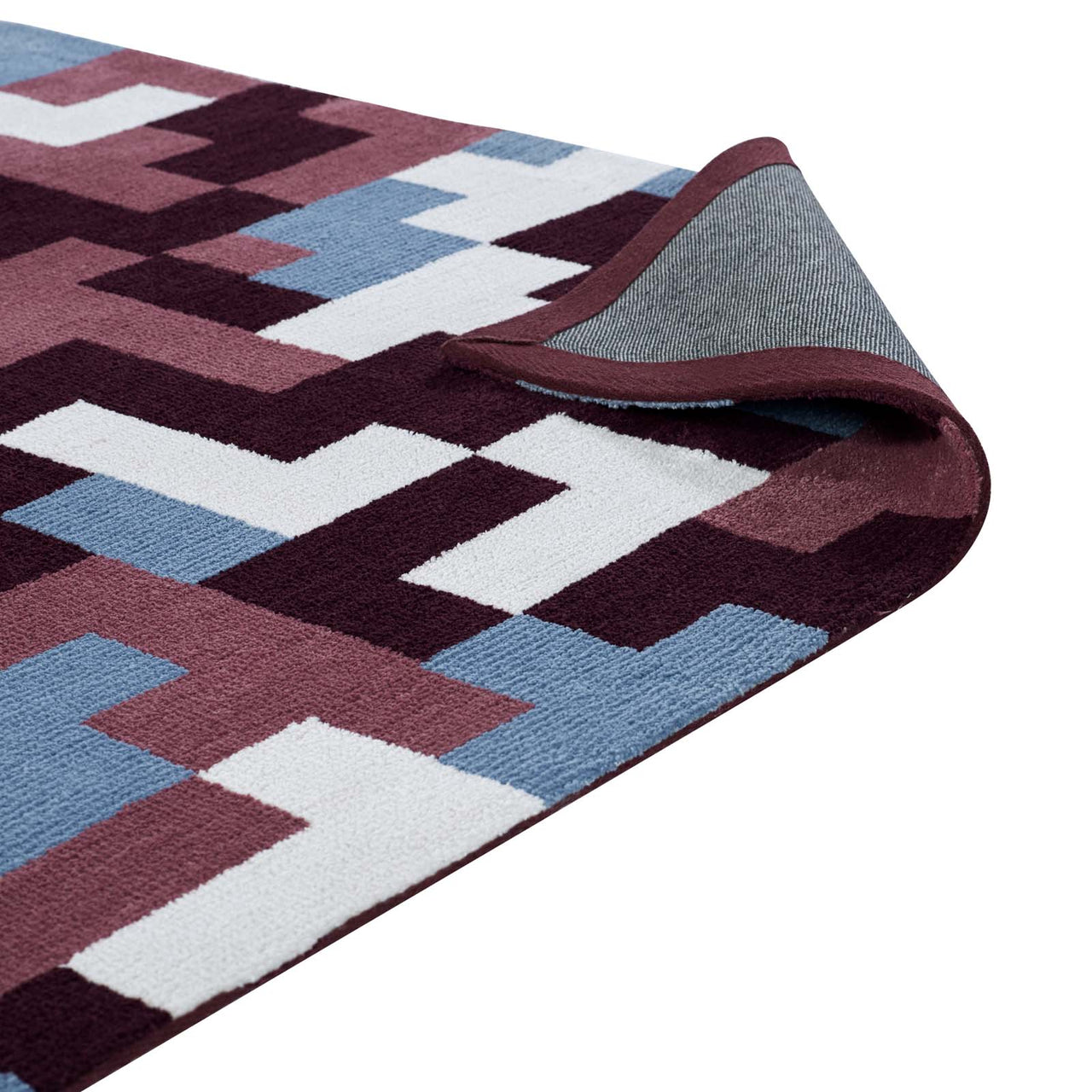 8-Bit Puzzle 5x8 Area Rug, Multicolor
