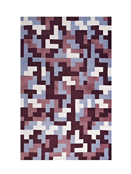 8-Bit Puzzle 8x10 Area Rug, Multicolor