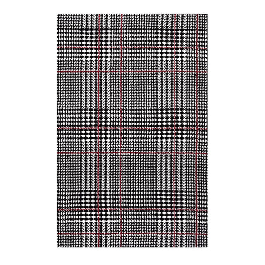 Macroverse 5x8 Area Rug, Black & Red