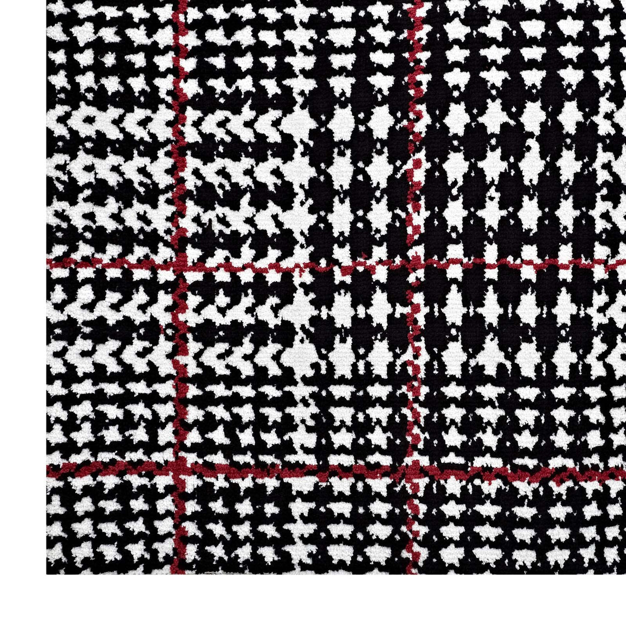 Macroverse 5x8 Area Rug, Black & Red
