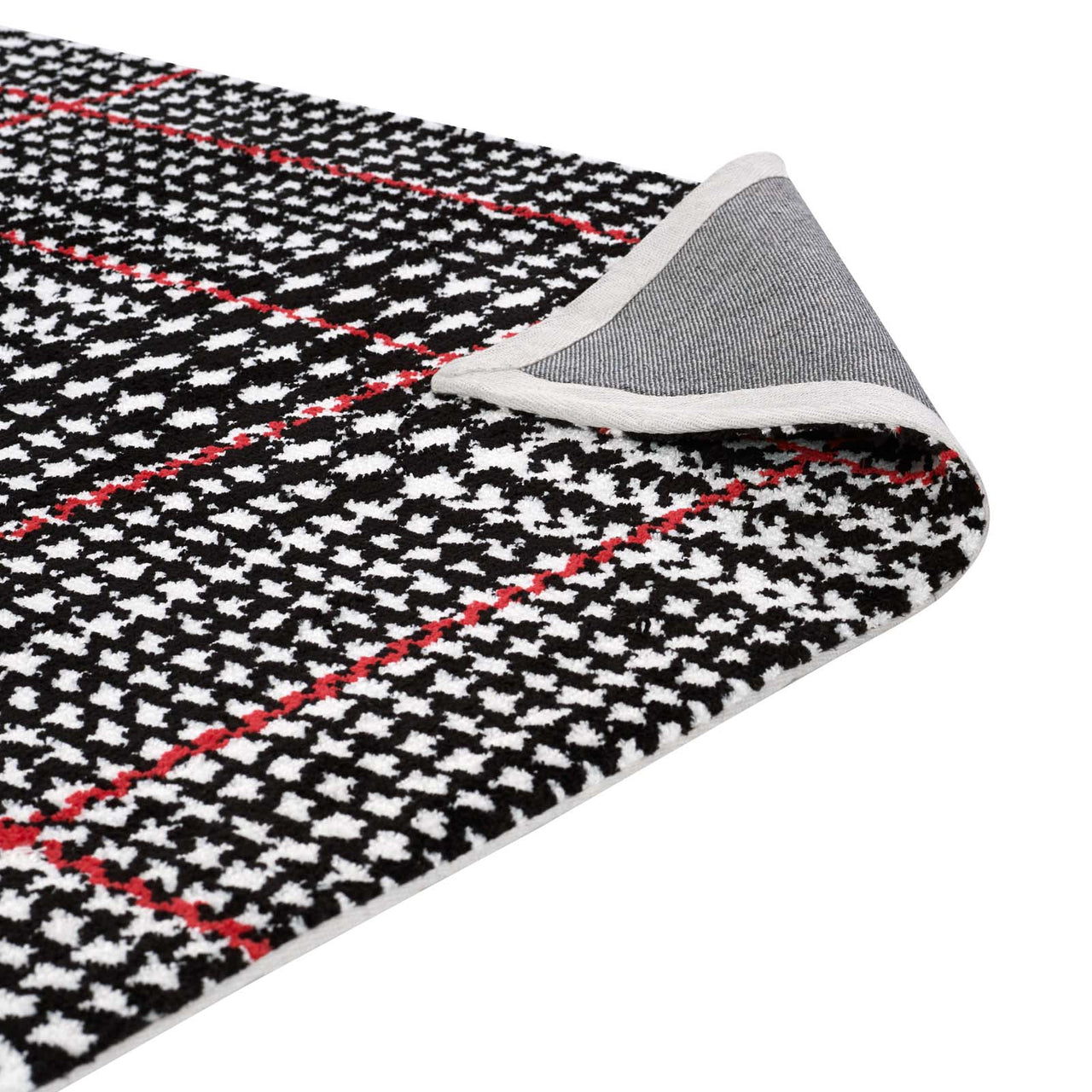 Macroverse 5x8 Area Rug, Black & Red