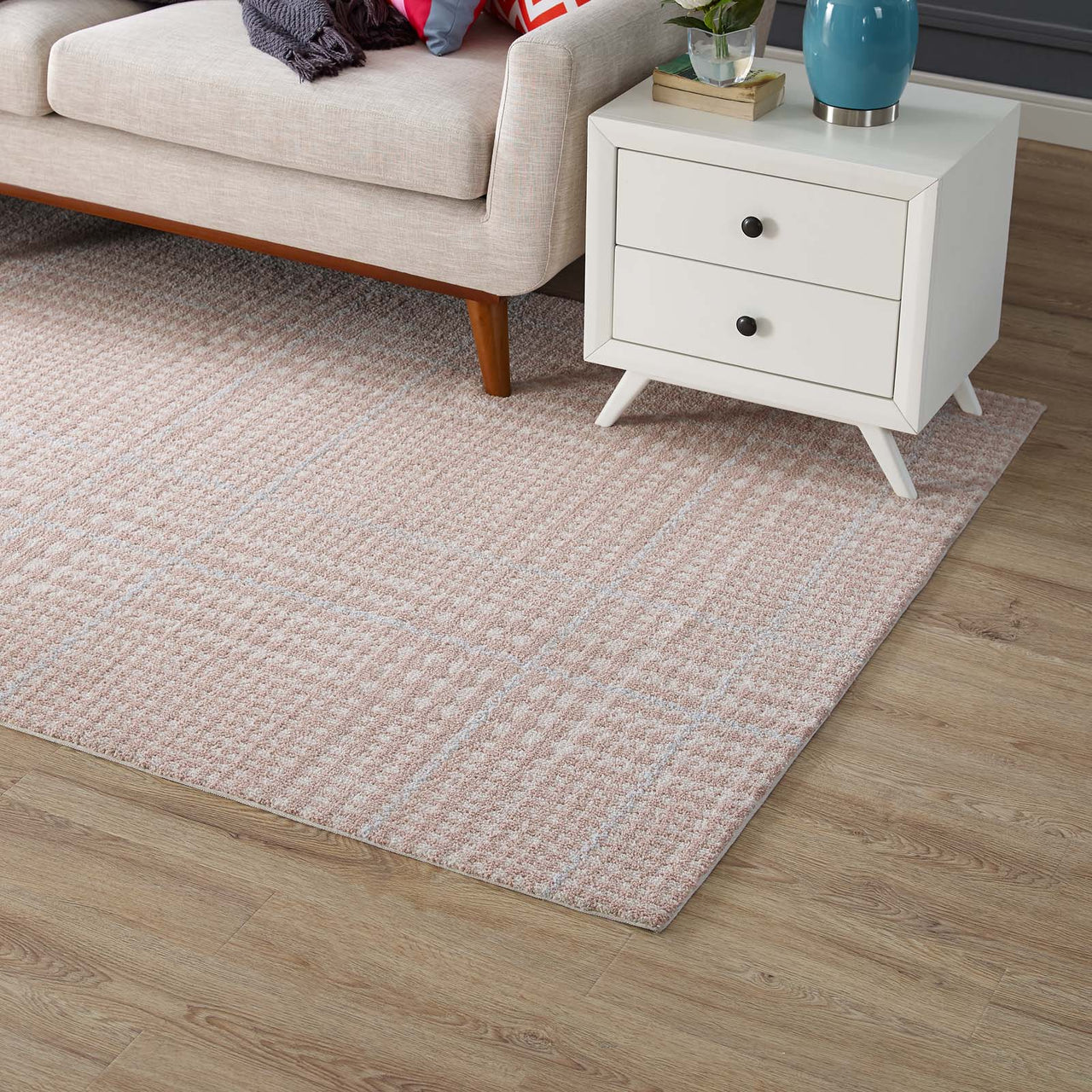 Macroverse 5x8 Area Rug, Rose