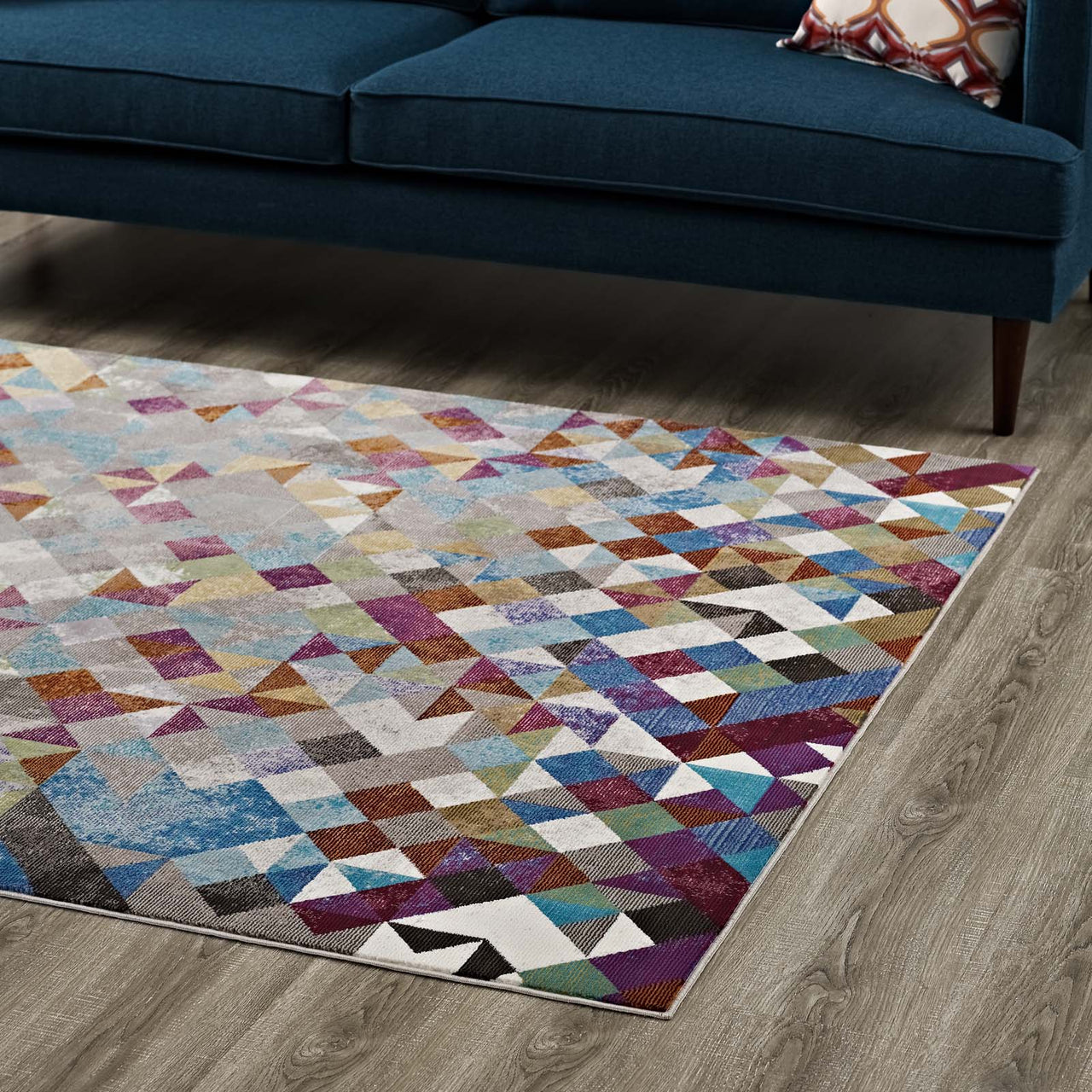 Temporal Glitch 4x6 Area Rug, Multicolor