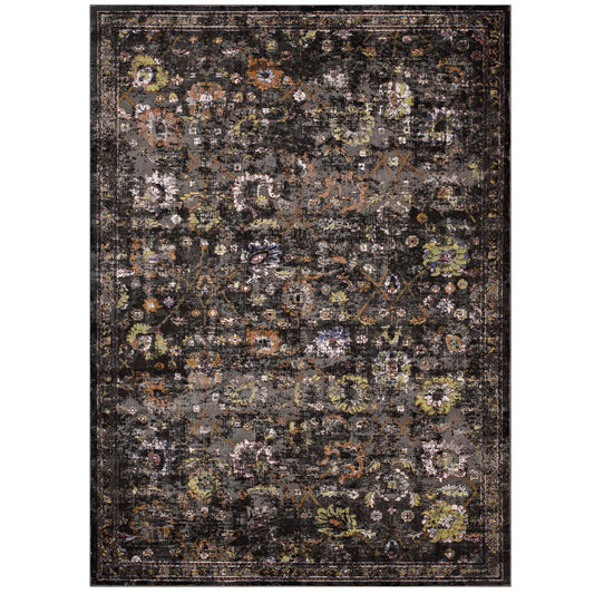 Archetype 4x6 Area Rug, Black, Yellow and Orange