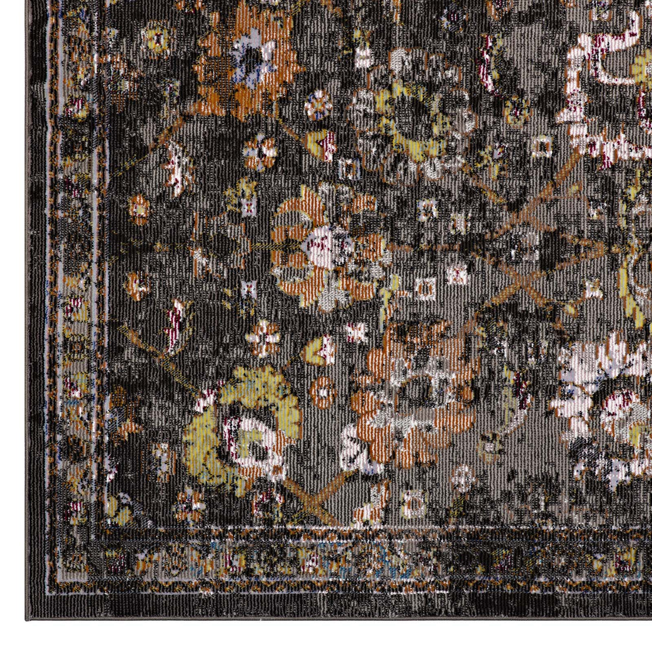 Archetype 4x6 Area Rug, Black, Yellow and Orange