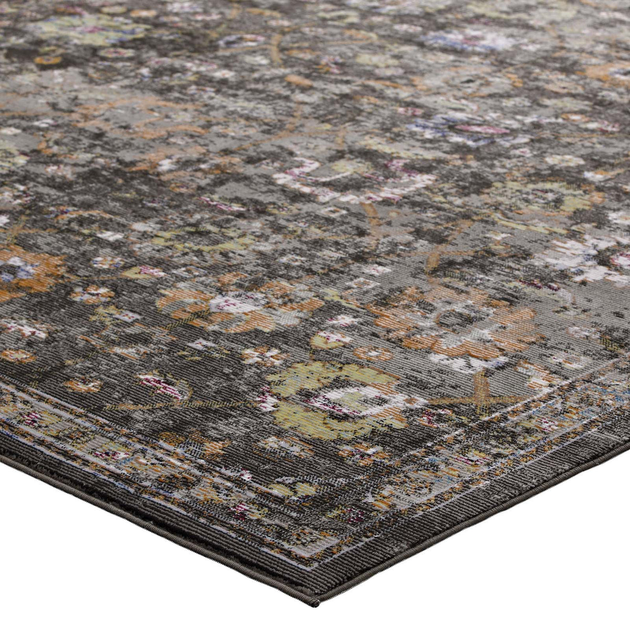 Archetype 4x6 Area Rug, Black, Yellow and Orange