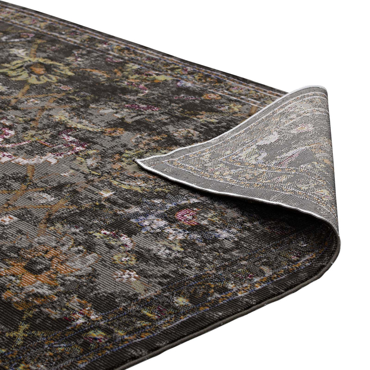 Archetype 4x6 Area Rug, Black, Yellow and Orange