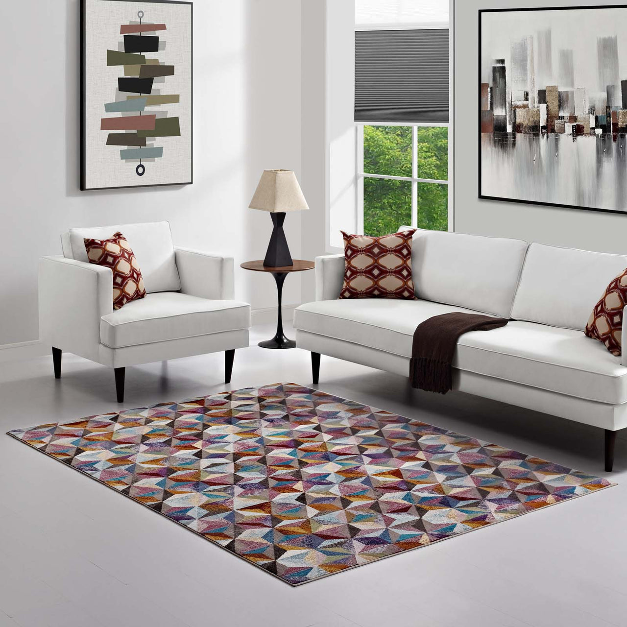 Star Prism 5x8 Area Rug, Multicolor