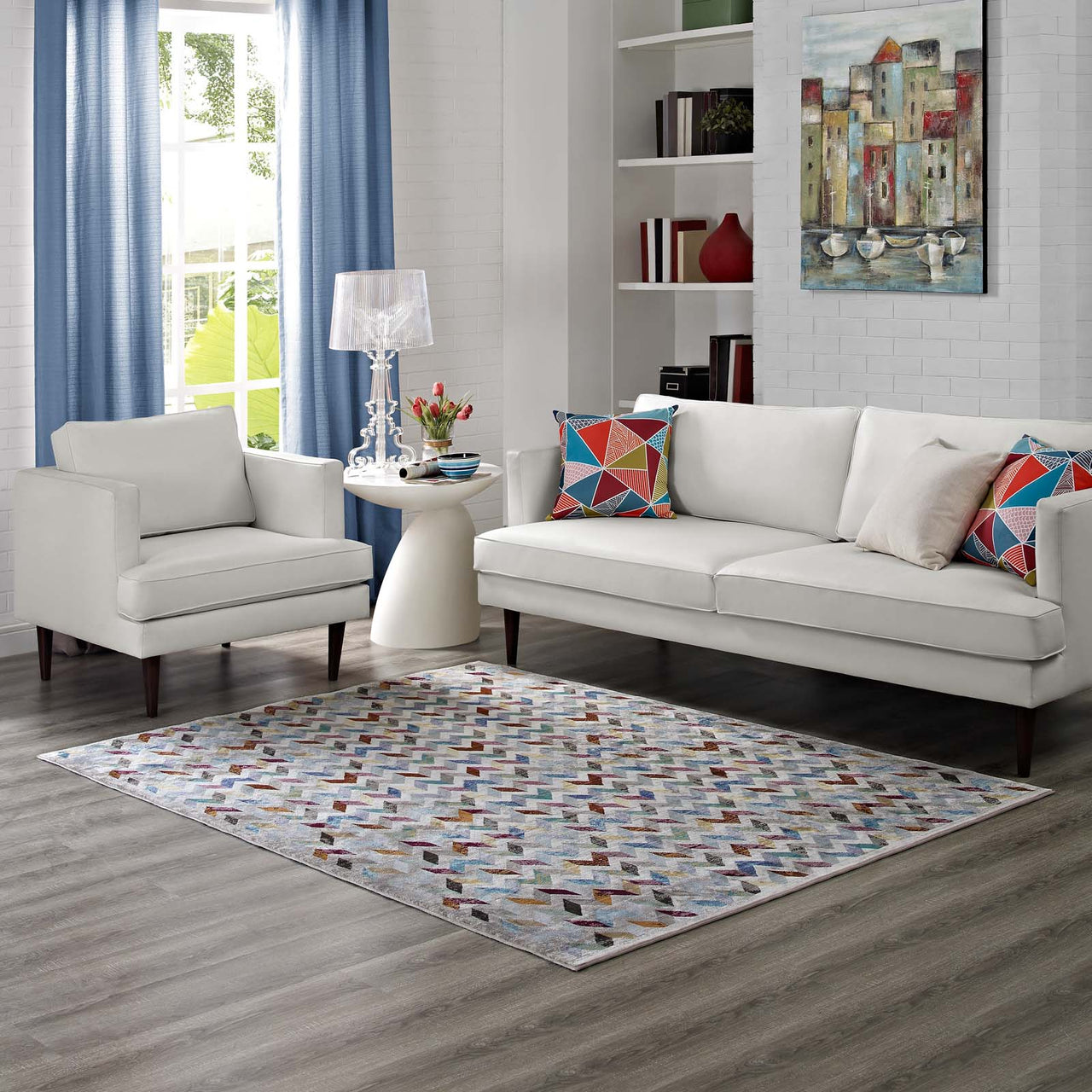 Zovente Wayward 5x8 Area Rug, Multicolor
