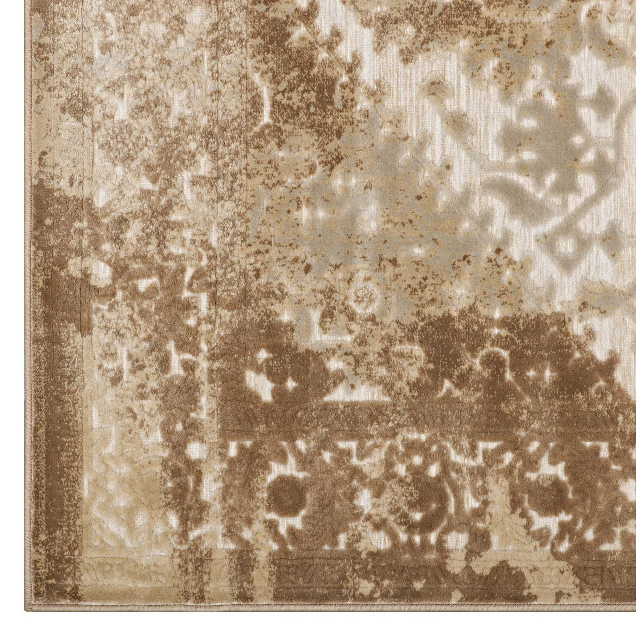 Crystallized Gaia 8x10 Area Rug, Tan & Cream