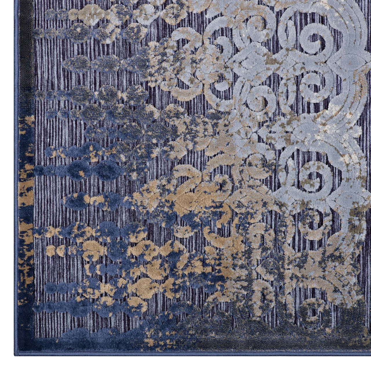 Mist Horizon 5X8 Area Rug, Blue & Cream
