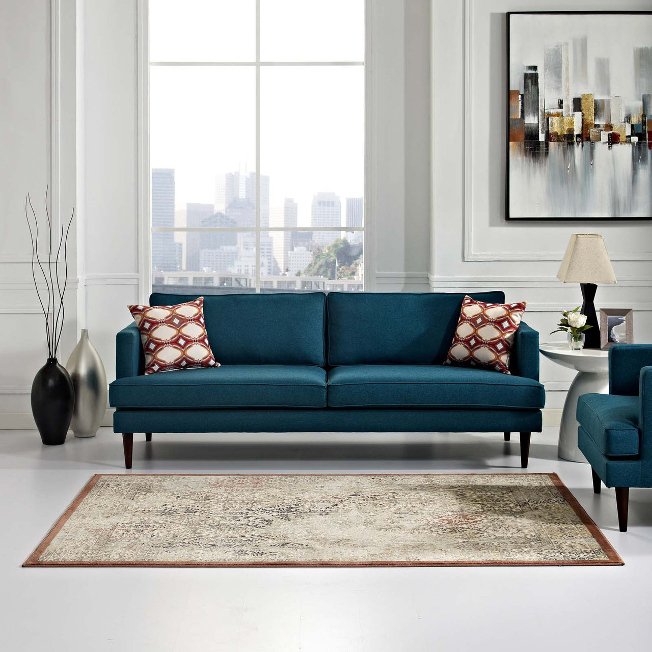 Sealed Vault 8x10 Area Rug, Tan & Brown