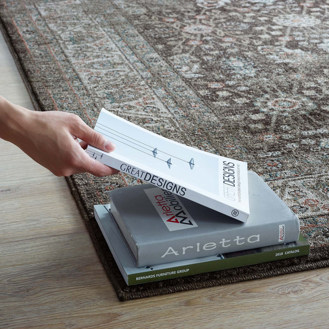 Molven Owl 5x8 Area Rug, Brown & Beige