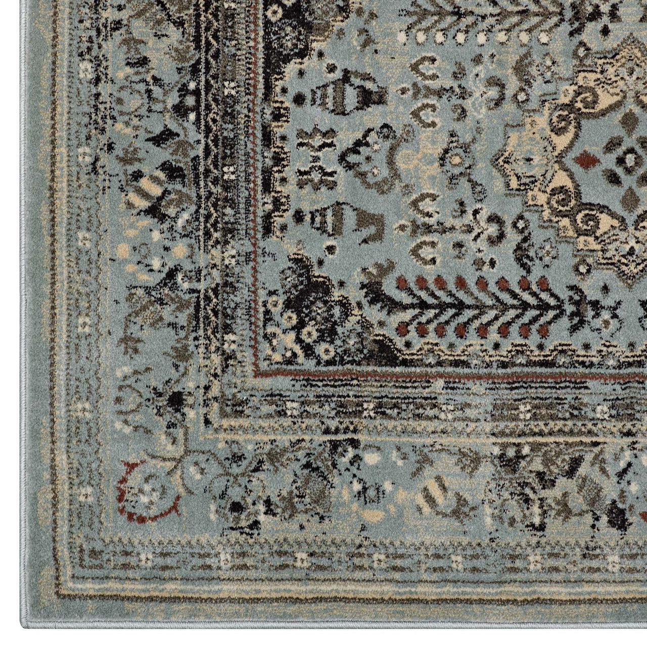 Four Winds 5x8 Area Rug, Brown & Blue