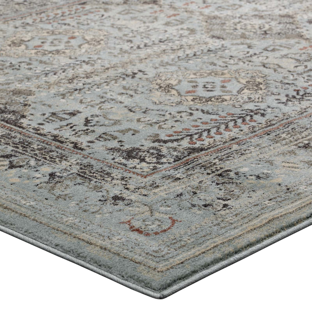 Four Winds 5x8 Area Rug, Brown & Blue