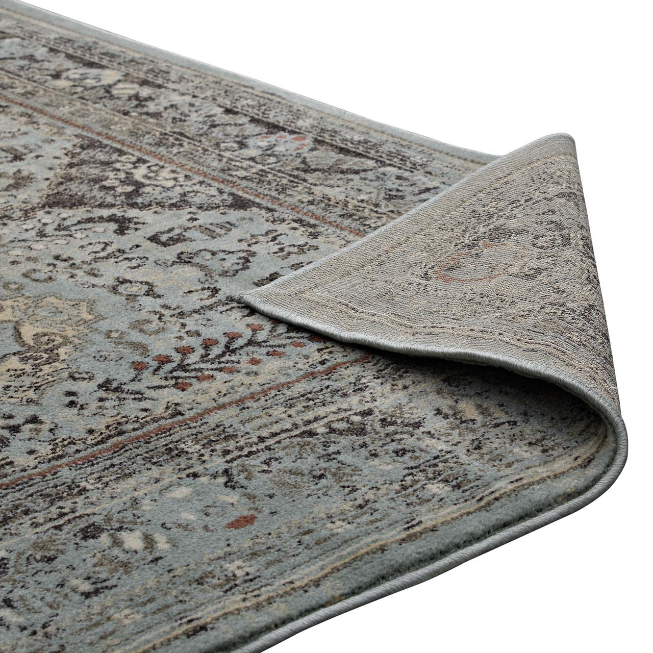 Four Winds 5x8 Area Rug, Brown & Blue