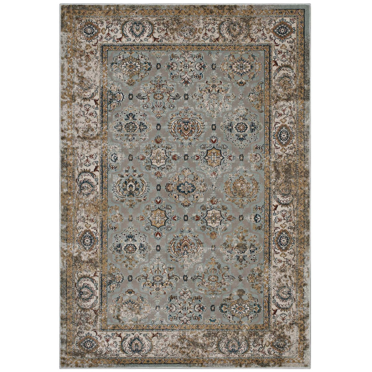 Ancient Battlefield 5x8 Area Rug, Multicolor