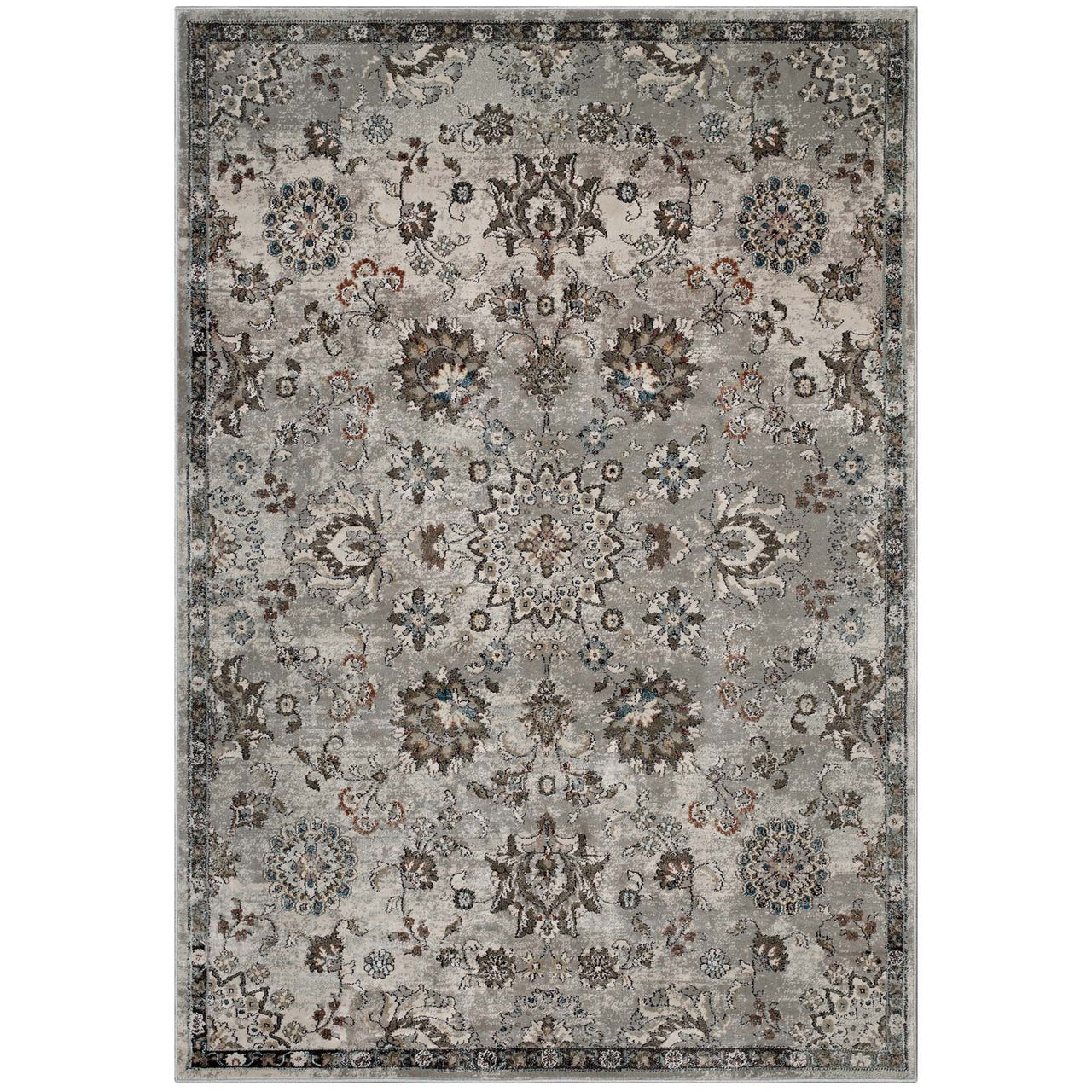Starlight Ceremony 5x8 Area Rug, Silver & Brown