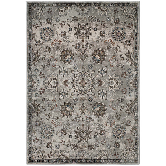 Starlight Ceremony 5x8 Area Rug, Silver & Brown