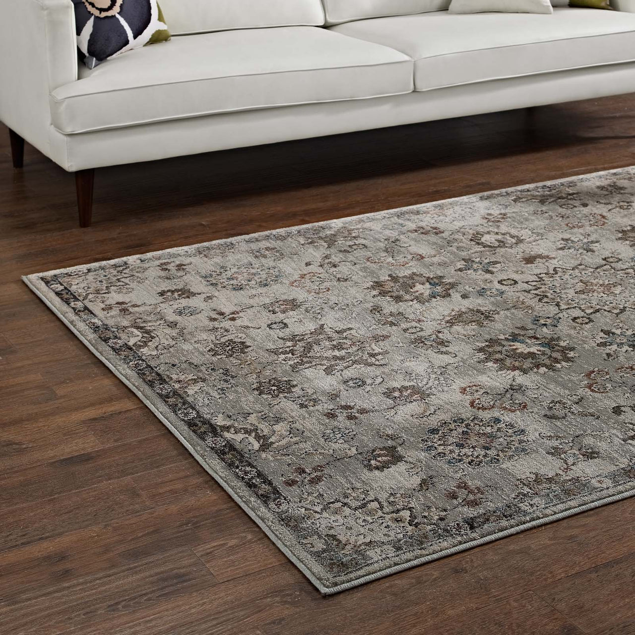 Starlight Ceremony 5x8 Area Rug, Silver & Brown