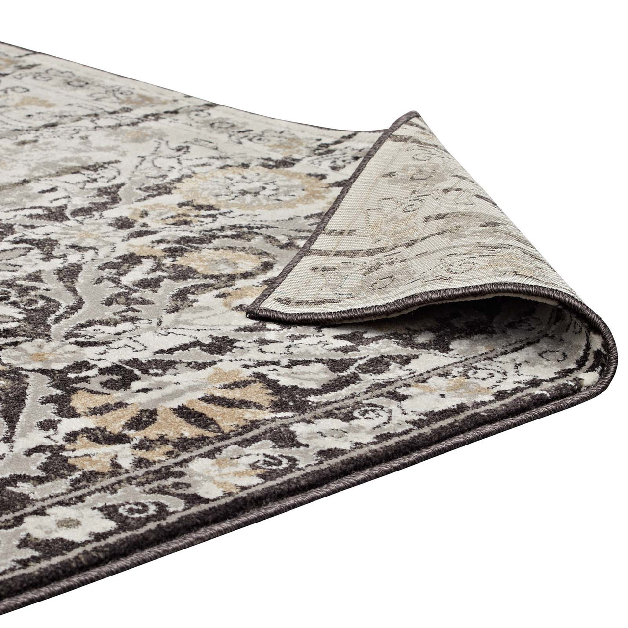Antikythera Mechanism 8x10 Area Rug, Black & Beige