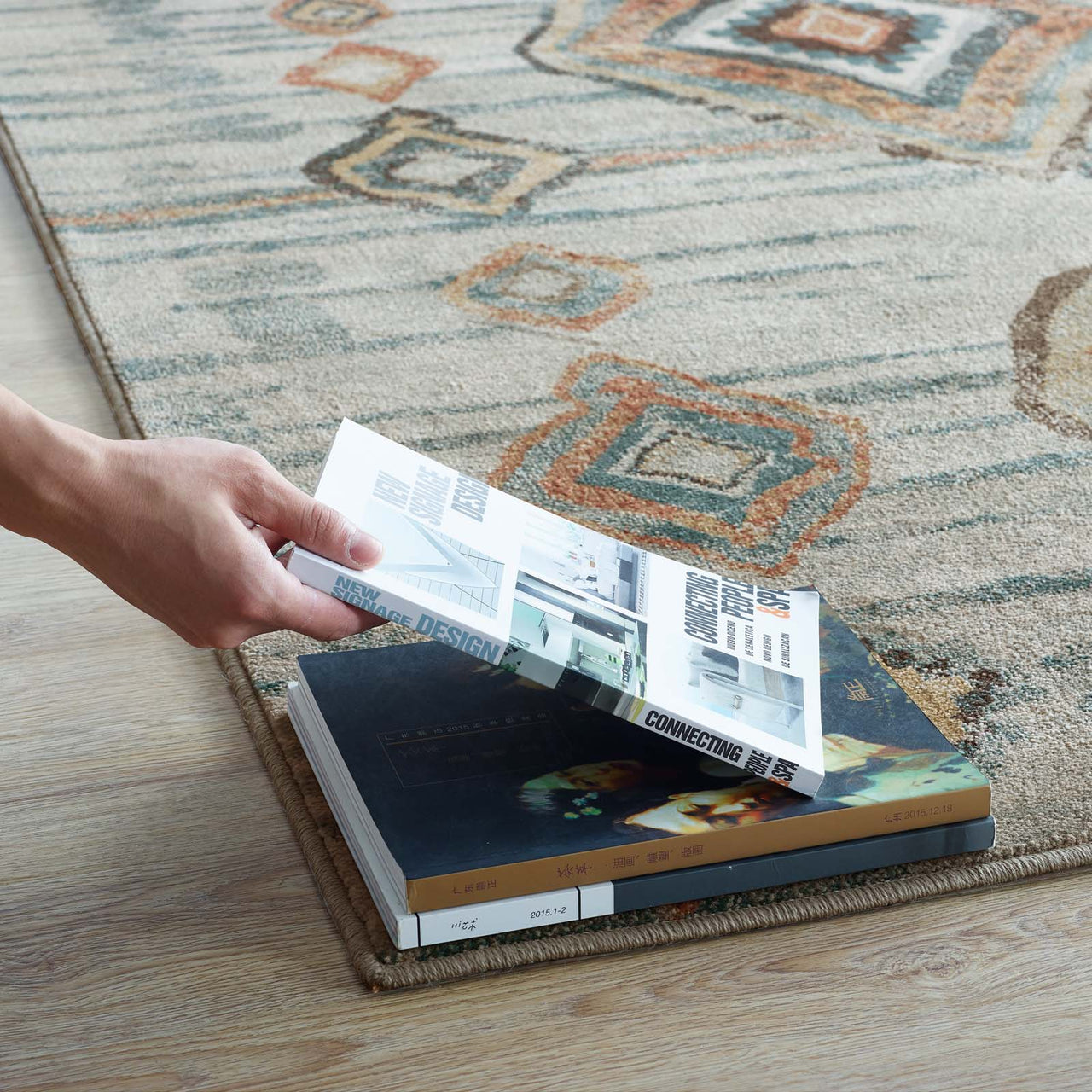 Fading Memories 5x8 Area Rug, Multicolor