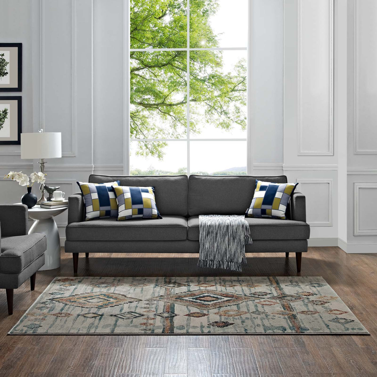 Fading Memories 5x8 Area Rug, Multicolor
