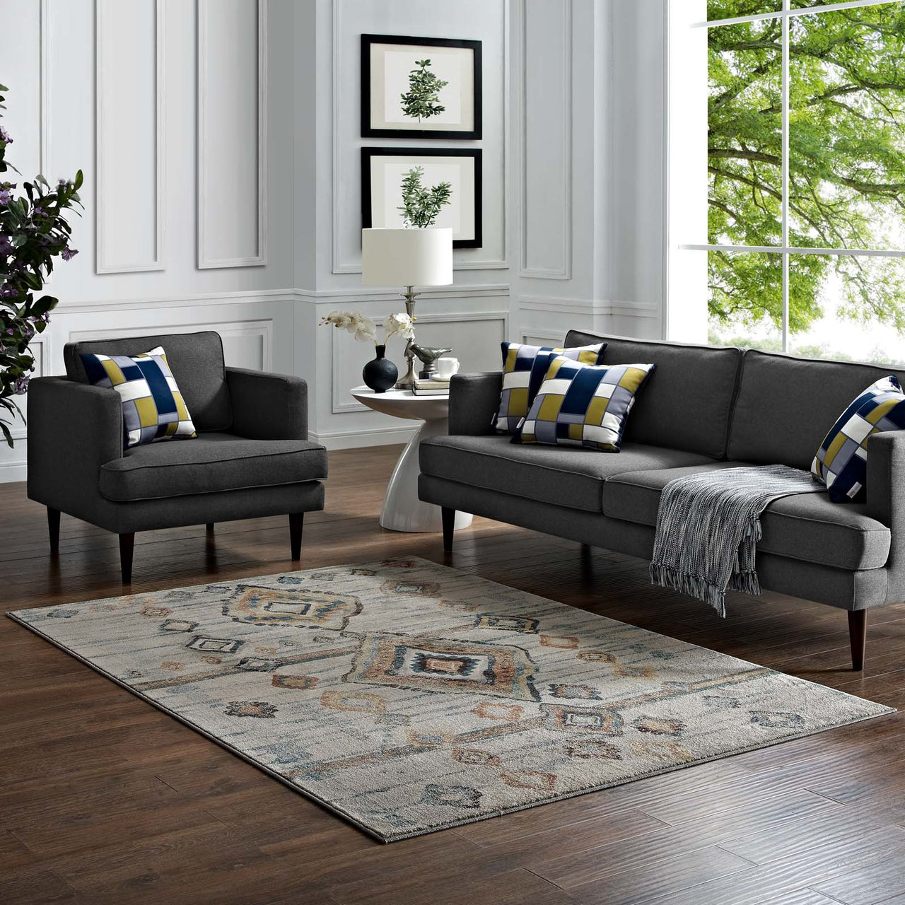 Fading Memories 5x8 Area Rug, Multicolor