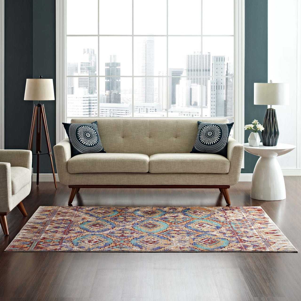 Zantira Arrowhead 5x8 Area Rug, Multicolor