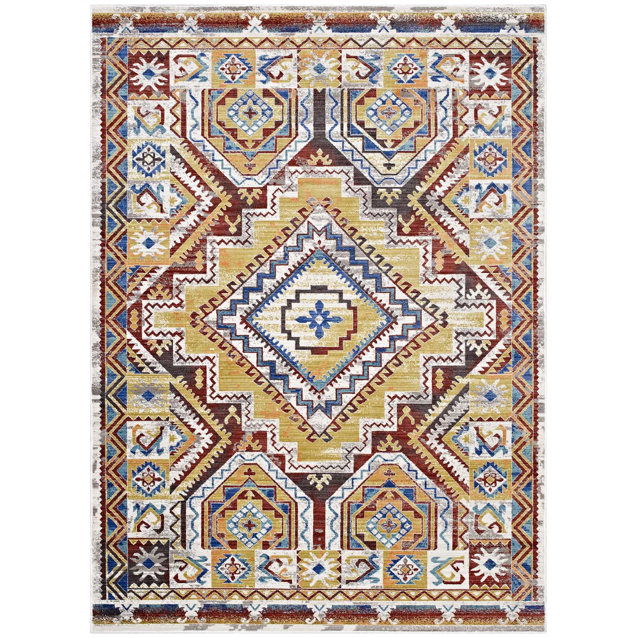 Zocalo Pyramid 5x8 Area Rug, Multicolor