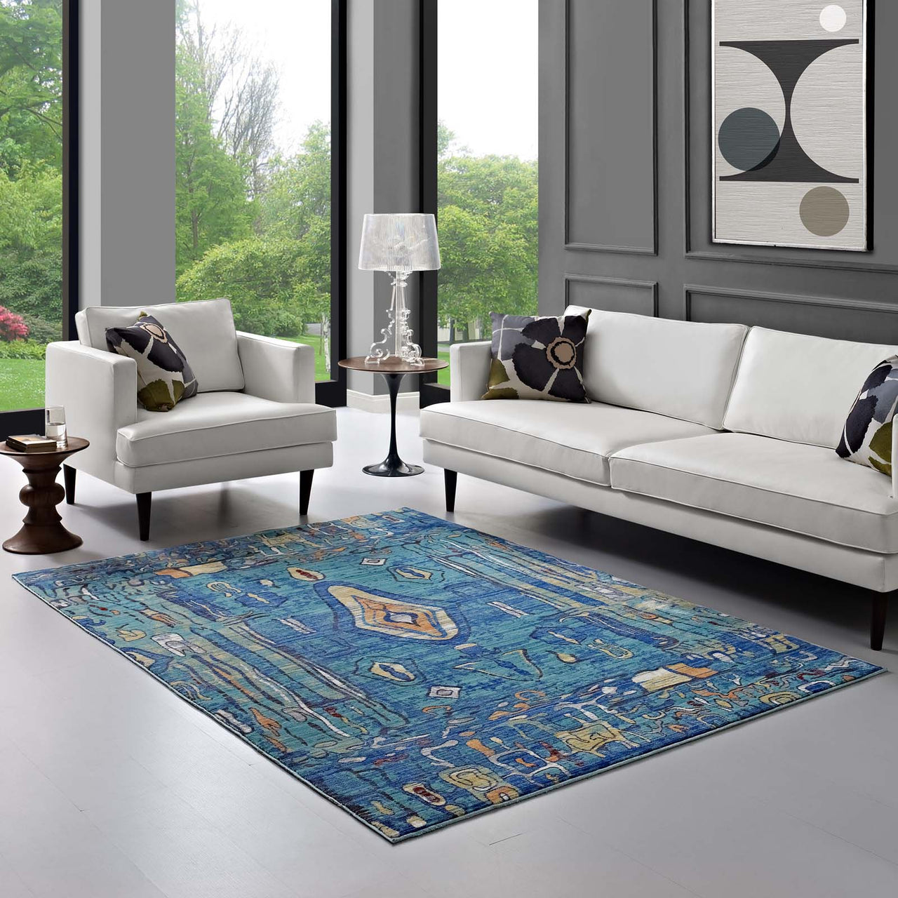 Open Mind 4x6 Area Rug, Multicolor