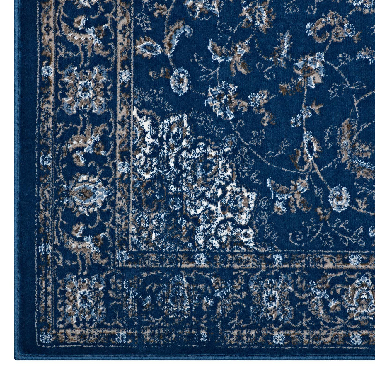 Chakra Vishuddha 5x8 Area Rug, Navy & Ivory