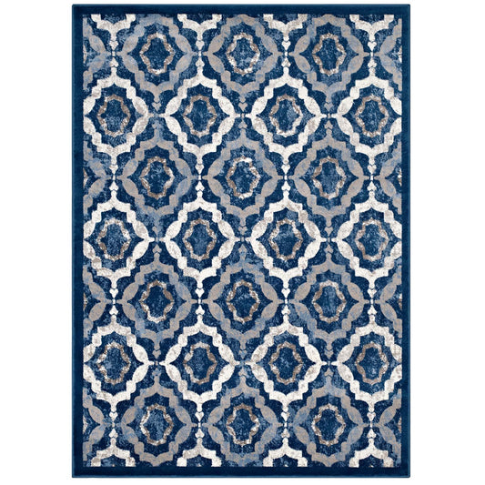 Vision 5x8 Area Rug, Beige & Navy